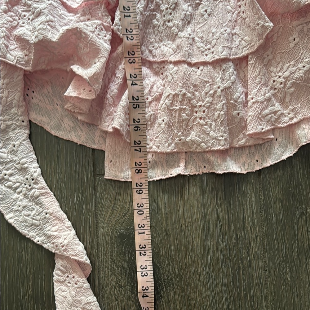 Pink Lace Ruffle Dress - Picture 4 of 7
